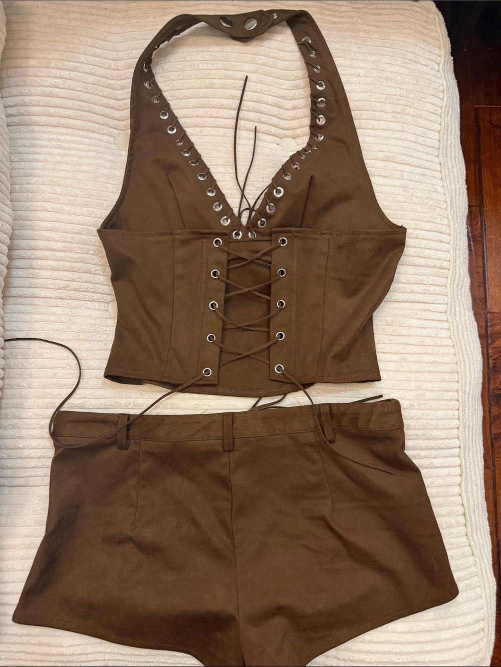 Two Piece Matching Set Brown - Picture 4 of 5